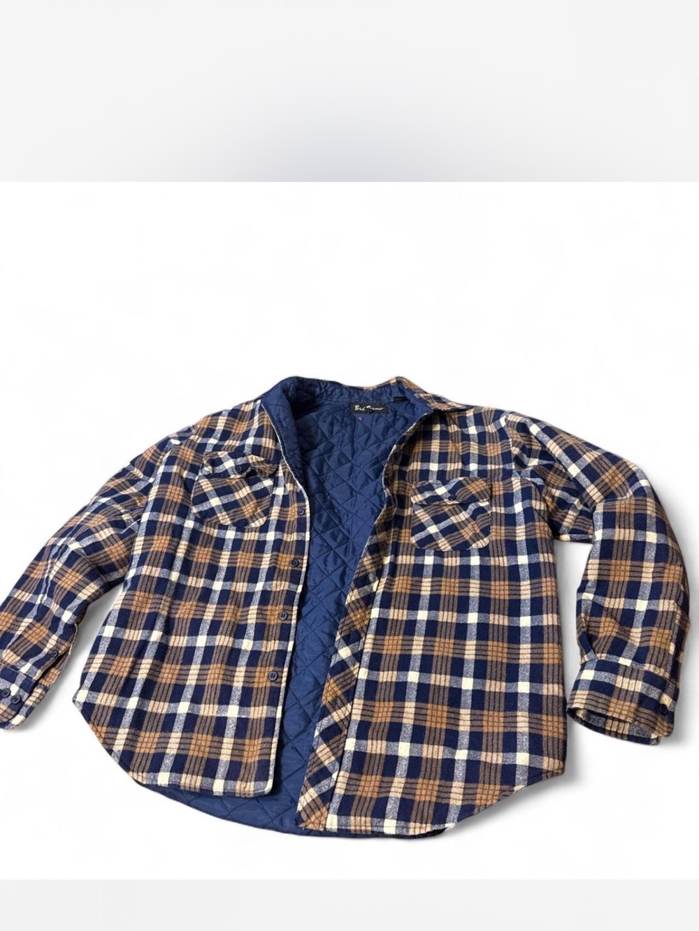Retro 1980s Bud Berma Quilted Jacket - Blue
